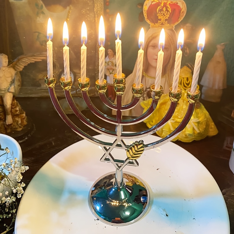 Candle Holder Decor - شمعدان هانوكا بـ 9 فروع مع