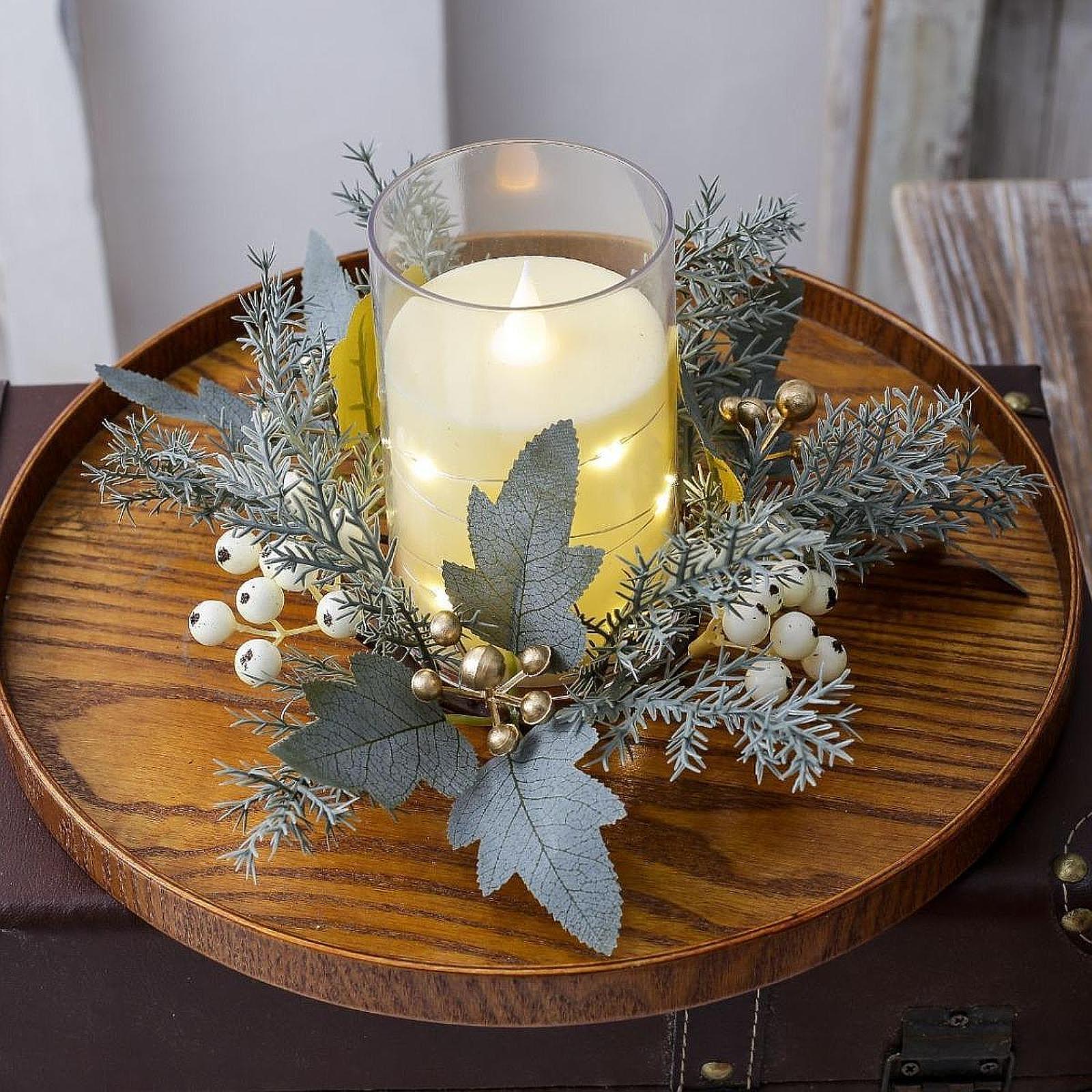 إكليل شموع مصنوع يدويًا من الز - مراجعة Candle Holder Decor وسعره