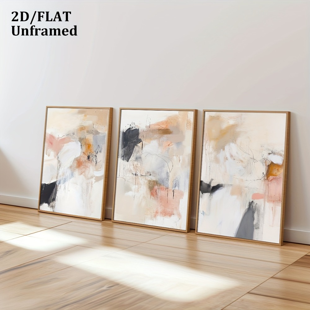 3 قطع لوحة فنية جدارية بدون إط - مراجعة Abstract Canvas Set وسعره
